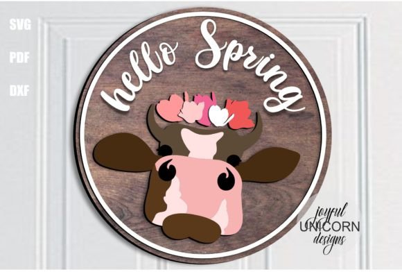 Download Hello Spring Sign SVG | Cow Head Sign - Hello spring sign svg Collection