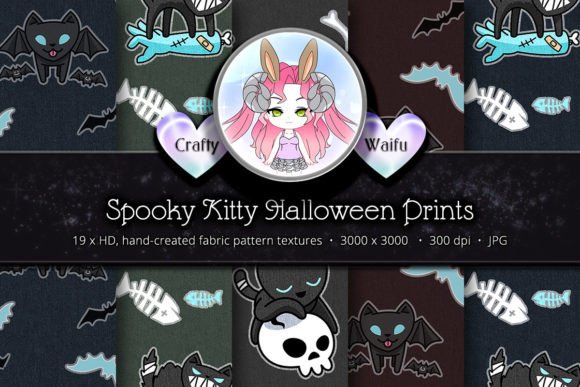 Download Spooky Kitty Halloween Prints - Kitty Collection