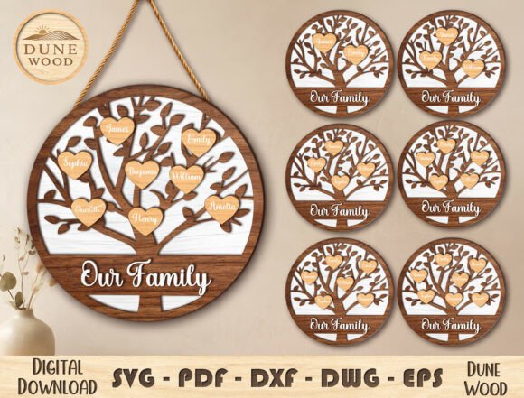 Download Family Tree Layered Laser Cut File - Premium Resources