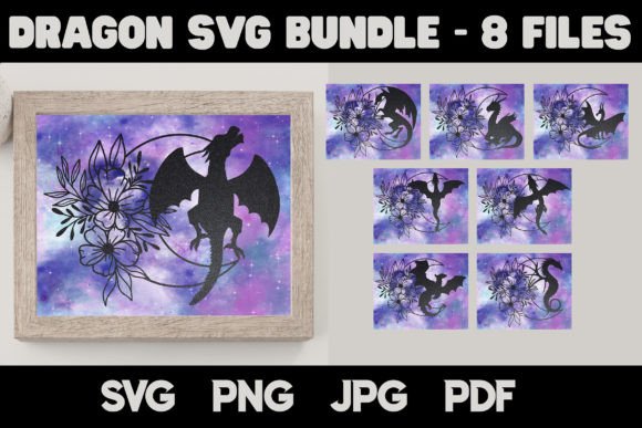Download Dragon SVG Bundle - Fantasy Paper Cut - Premium Resources