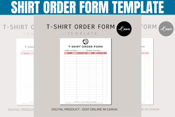 Download Editable Shirt Order Form Template - Form Collection