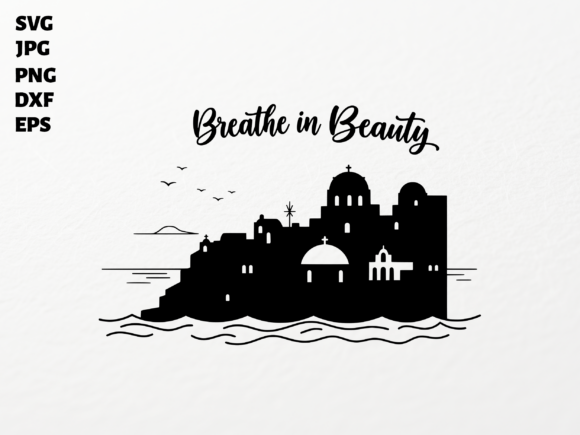 Download Oia Greece SVG for Cricut Sublimation - Greece svg Collection