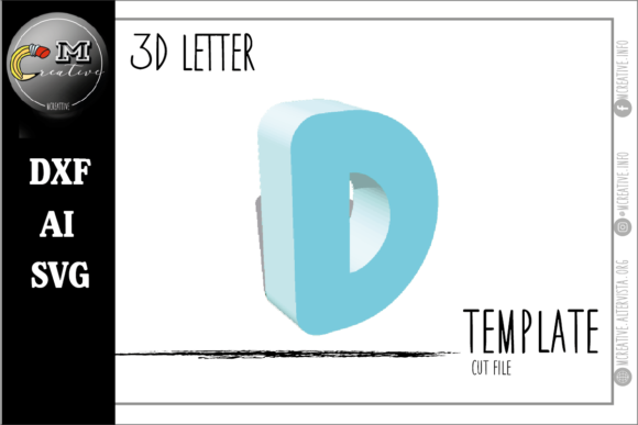 Download 3D Letter Rounded: D - 3d letter Collection