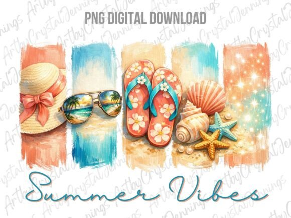 Download Summer Vibes Ocean Beach Brushstroke PNG - Beach Collection
