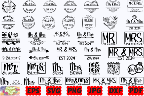 Download Mr and Mrs 2024 SVG | Wedding SVG | PNG - Wedding svg Collection