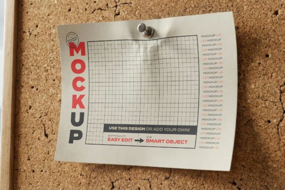 Download Page Pin to Cork Panel Collection Mockup - Premium Bundle