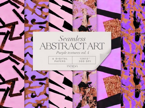 Download Mauve Gold Black Luxury Abstract Papers - Premium Bundle