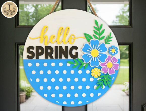 Download Whimsical Hello Spring Sign SVG - Hello spring sign svg Collection