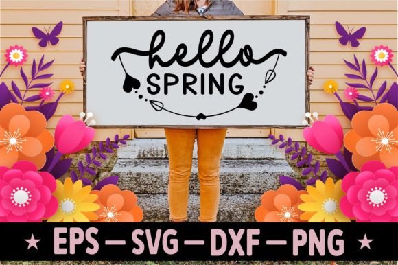Download Hello Spring Sign SVG Design - Hello spring sign svg Collection