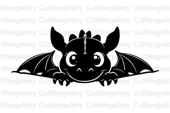 Download Peeking Cute Baby Dragon SVG, Dragon SVG - Dragon svg Collection
