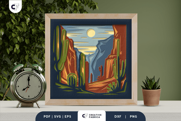 Download Beautiful Canyon Landscape 3D SVG - 3d svg Collection