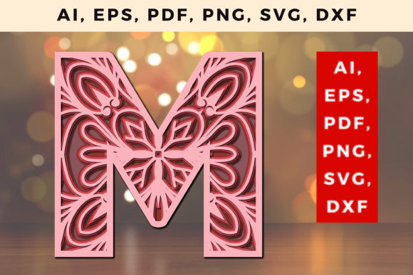 Download Layered&nbsp;M&nbsp;Letter&nbsp;Mandala SVG - Premium Bundle