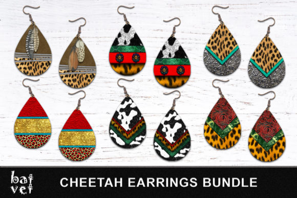 Download Leopard Tear Drop Earring Bundle PNG - Premium Resources