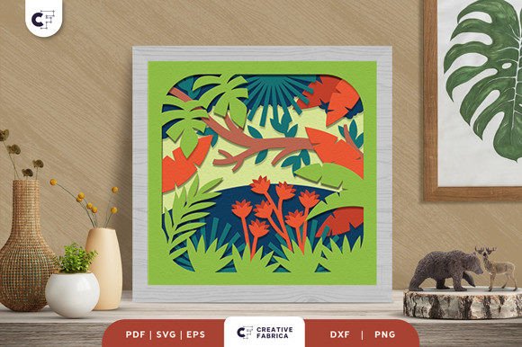 Download Tropical Forest 3D Paper Cutting File - 3d paper cutting Collection