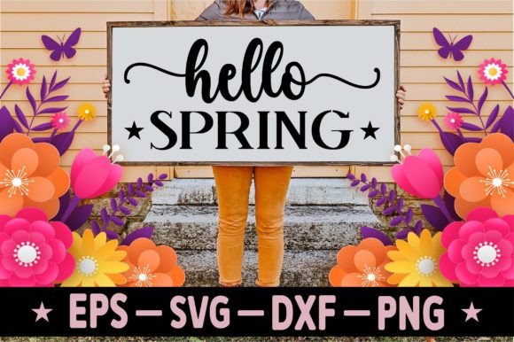 Download Hello Spring Sign SVG Design - Hello spring sign svg Collection