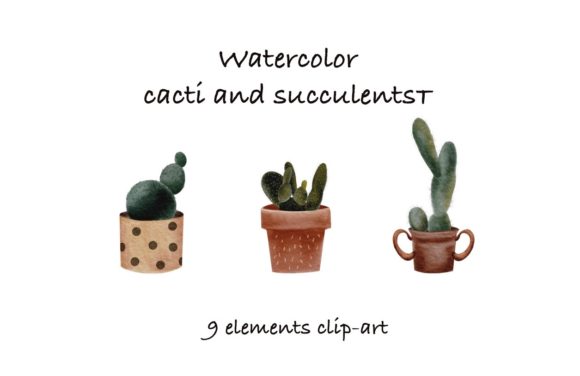 Download Watercolor Cacti and Succulents - Premium Resources