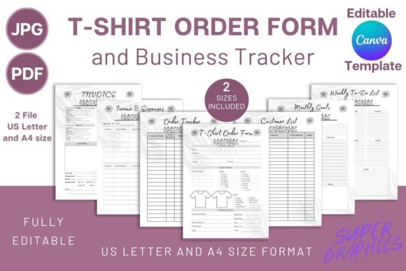 Download T-Shirt Order Form - Business Tracker - Form Collection