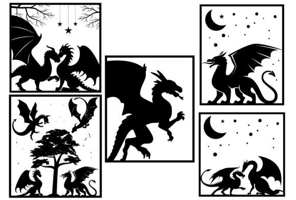 Download Dragon Svg Silhouette Bundle - Dragon svg Collection