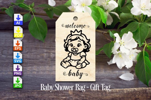 Download Baby Shower Gift Tag Princess - Baby shower gift Collection