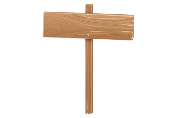 Download Wooden Plank Mockup. Panel on Pole. Road - Premium Bundle