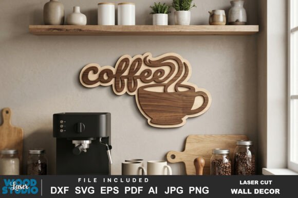 Download Coffee Cup Layered Laser Cut SVG - Premium Resources