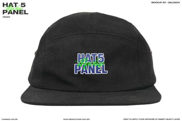 Download Hat 5 Panel Front Mockup - Premium Resources