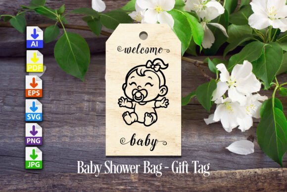 Download Baby Shower Gift Tag Girl 3 - Baby shower gift Collection