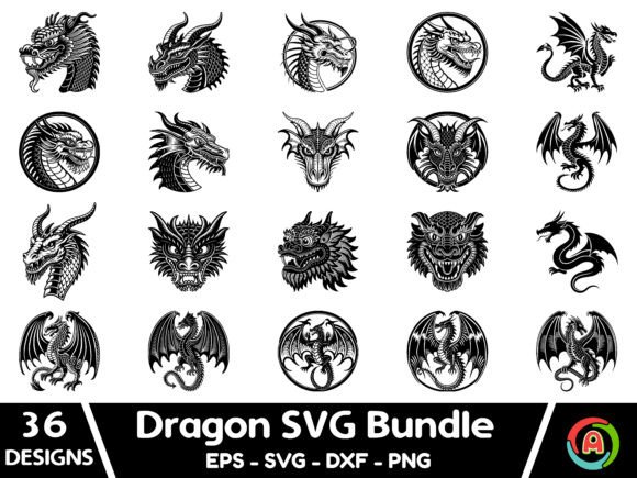 Download Dragon Svg Bundle - Dragon svg Collection